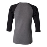 BELLA+CANVAS 2000 Women’s 1x1 Baby Rib Raglan Three-Quarter Sleeve Tee