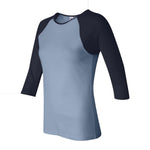BELLA+CANVAS 2000 Women’s 1x1 Baby Rib Raglan Three-Quarter Sleeve Tee