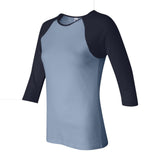 BELLA+CANVAS 2000 Women’s 1x1 Baby Rib Raglan Three-Quarter Sleeve Tee