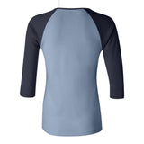 BELLA+CANVAS 2000 Women’s 1x1 Baby Rib Raglan Three-Quarter Sleeve Tee