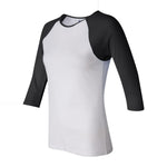 BELLA+CANVAS 2000 Women’s 1x1 Baby Rib Raglan Three-Quarter Sleeve Tee