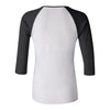 BELLA+CANVAS 2000 Women’s 1x1 Baby Rib Raglan Three-Quarter Sleeve Tee