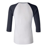 BELLA+CANVAS 2000 Women’s 1x1 Baby Rib Raglan Three-Quarter Sleeve Tee