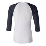 BELLA+CANVAS 2000 Women’s 1x1 Baby Rib Raglan Three-Quarter Sleeve Tee