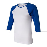 BELLA+CANVAS 2000 Women’s 1x1 Baby Rib Raglan Three-Quarter Sleeve Tee