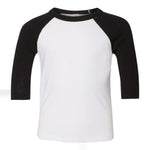 BELLA+CANVAS 3200T Toddler Three-Quarter Sleeve Baseball Tee