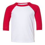 BELLA+CANVAS 3200T Toddler Three-Quarter Sleeve Baseball Tee