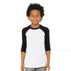 BELLA+CANVAS 3200Y Youth Three-Quarter Sleeve Baseball Tee
