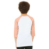BELLA+CANVAS 3200Y Youth Three-Quarter Sleeve Baseball Tee