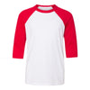 BELLA+CANVAS 3200Y Youth Three-Quarter Sleeve Baseball Tee