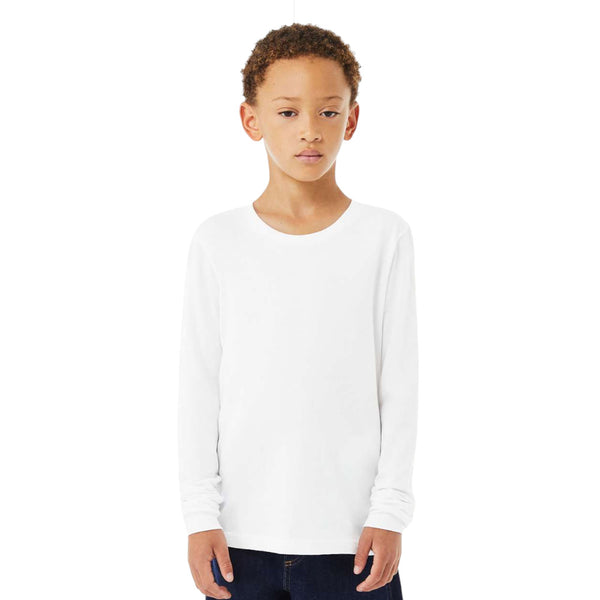 BELLA+CANVAS 3501YCVC Youth Heather CVC Long Sleeve Tee