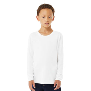 BELLA+CANVAS 3501YCVC Youth Heather CVC Long Sleeve Tee - 