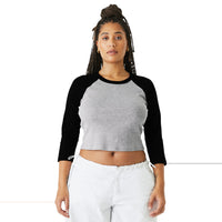 BELLA+CANVAS 1200 Women’s Micro Rib 3/4 Raglan Baby Tee