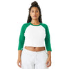 BELLA+CANVAS 1200 Women’s Micro Rib 3/4 Raglan Baby Tee