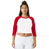 BELLA+CANVAS 1200 Women’s Micro Rib 3/4 Raglan Baby Tee