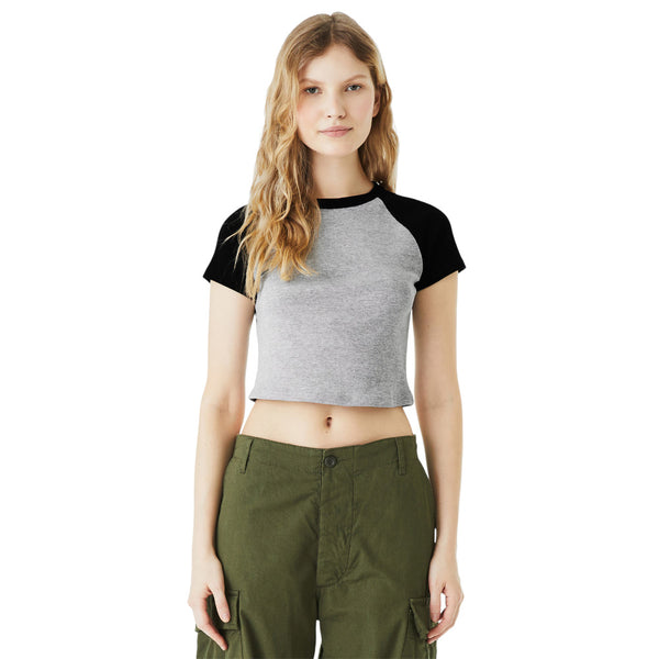 BELLA+CANVAS 1201 Women’s Micro Rib Raglan Baby Tee