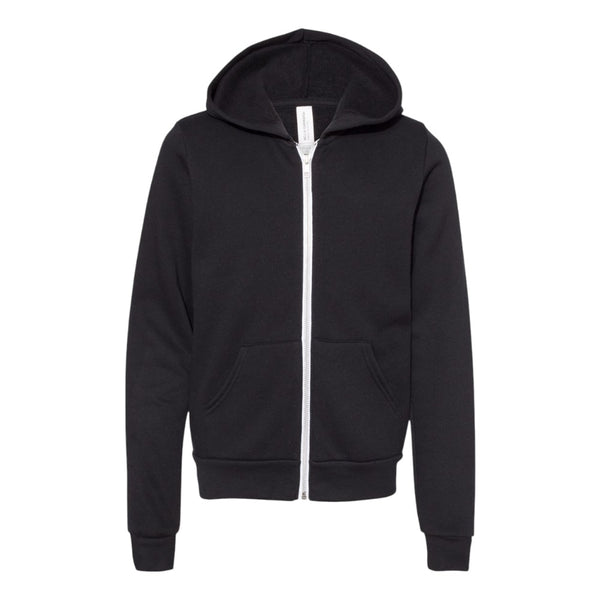 BELLA+CANVAS 3739Y Youth Sponge Fleece Full-Zip Hoodie