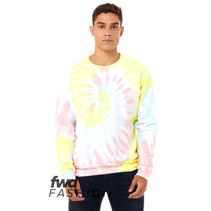 BELLA+CANVAS 3945RD Unisex FWD Fashion Tie-Dyed Crewneck Sweatshirt - 