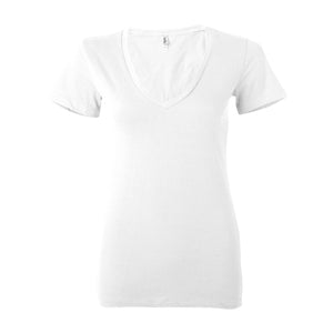 BELLA + CANVAS 6035 Women’s Jersey Deep V-Neck Tee - 
