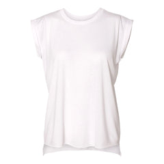 BELLA + CANVAS 8804 Women's Flowy Rolled Cuffs Muscle Tee - 
