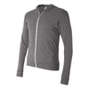 BELLA+CANVAS 3939 Unisex Triblend Lightweight Full-Zip Hooded Long Sleeve Tee