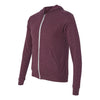 BELLA+CANVAS 3939 Unisex Triblend Lightweight Full-Zip Hooded Long Sleeve Tee