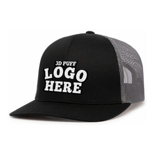 Custom Embroidered Pacific Headwear 104C Trucker Snapback Cap - 3D Embroidery - 