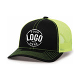 Custom Embroidered Pacific Headwear 104C Trucker Snapback Cap - Flat Embroidery