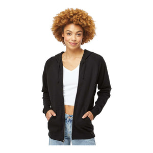 Independent Trading Co PRM33SBZ Unisex Special Blend Raglan Full-Zip Hooded Sweatshirt - 