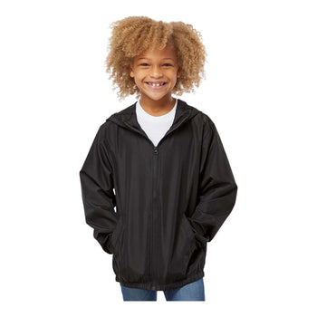 Independent Trading Co EXP24YWZ Youth Lightweight Windbreaker Full-Zip Jacket