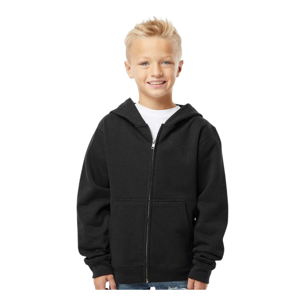Independent Trading Co SS4001YZ Youth Midweight Full-Zip Hooded Sweatshirt