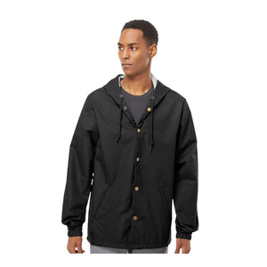 Independent Trading Co EXP95NB Men's Water-Resistant Hooded Windbreaker - 