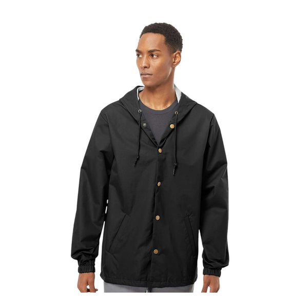 Independent Trading Co EXP95NB Men's Water-Resistant Hooded Windbreaker