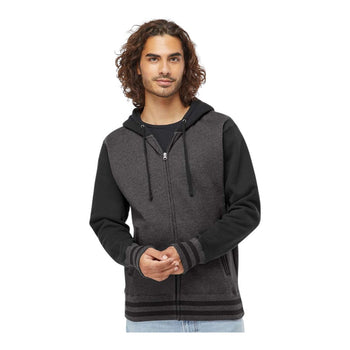 Independent Trading Co IND45UVZ Unisex Heavyweight Varsity Full-Zip Hooded Sweatshirt