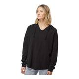 Independent Trading Co PRM2500 Women’s Lightweight California Wave Wash Hooded Sweatshirt