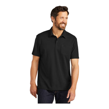 Port Authority K868 C-FREE Cotton Blend Pique Pocket Polo