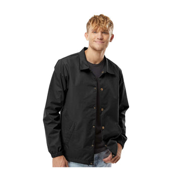 Independent Trading Co EXP99CNB Men's Water-Resistant Windbreaker Coachs Jacket