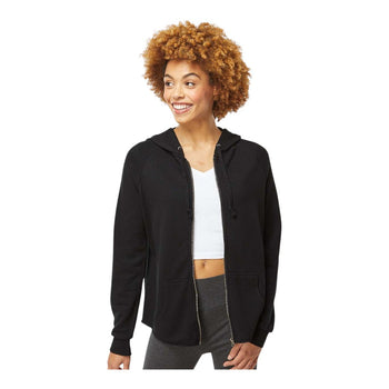 Independent Trading Co PRM2500Z Women's California Wave Wash Full-Zip Hooded Sweatshirt