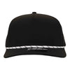 10 10 Hats R615 Black 5 Panel Rope Hat