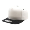PitBull PB292 5 Panel Cream Two-Tone Flat Bill Snapback Cap
