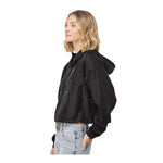 Independent Trading Co EXP64CRP Women's Lightweight Quarter-Zip Pullover Crop Windbreaker