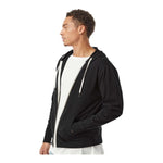 Independent Trading Co PRM90HTZ Unisex Heathered French Terry Full-Zip Hooded Sweatshirt