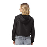 Independent Trading Co EXP64CRP Women's Lightweight Quarter-Zip Pullover Crop Windbreaker