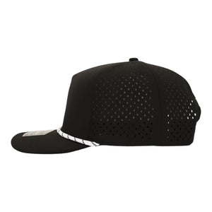 10 10 Hats R615 Black 5 Panel Rope Hat - 