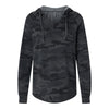 Independent Trading Co PRM2500 Women’s Lightweight California Wave Wash Hooded Sweatshirt