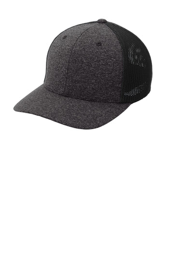 Port Authority C302 Flexfit Melange Mesh Back Trucker Cap