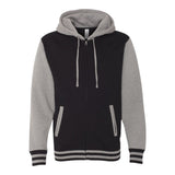 Independent Trading Co IND45UVZ Unisex Heavyweight Varsity Full-Zip Hooded Sweatshirt