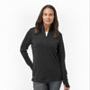Adidas A555 Women's 3-Stripes Quarter-Zip Sweater Pullover