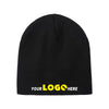 Custom Embroidered Unbranded Short Knit Beanie with Logo