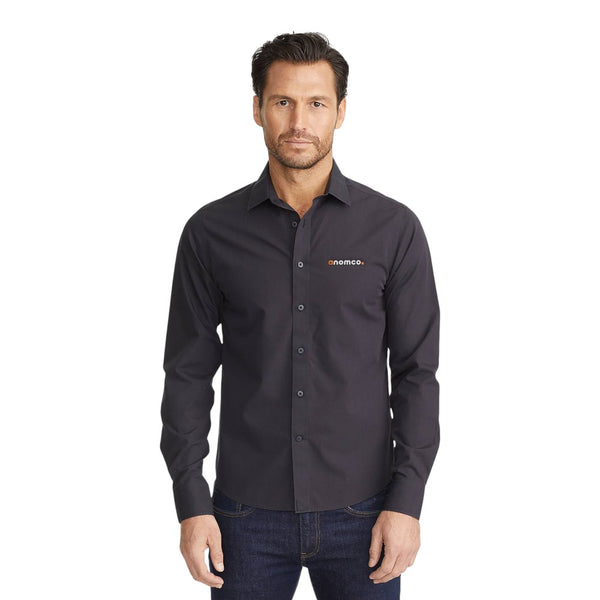 UNTUCKit TM31361 Men’s Black Stone Wrinkle-Free Slim-Fit Long Sleeve Button-Up Shirt